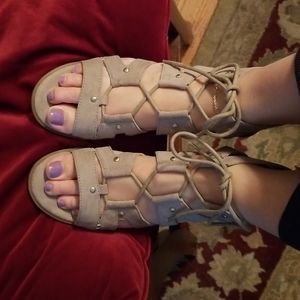 Strappy Bass block heels